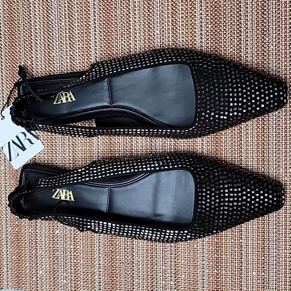 Zara Shoes - Zara Rhinestone Slingback Mules Sz 38 (7.5) NWT